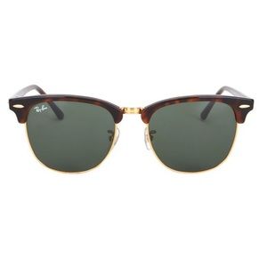 NWT Ray-ban Tortoise & Green Clubmaster Sunglasses Unisex